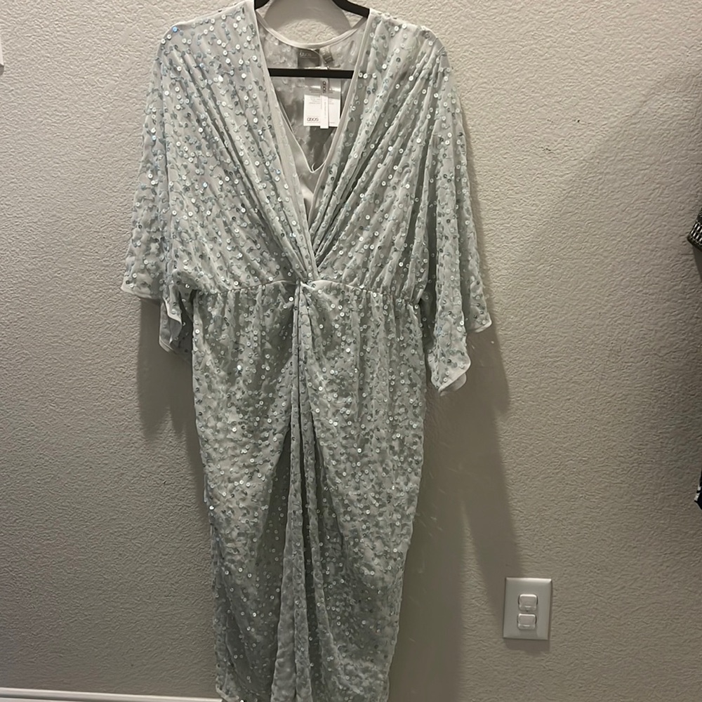 A sparkly new maternity dress, perfect for new years or the holidays!